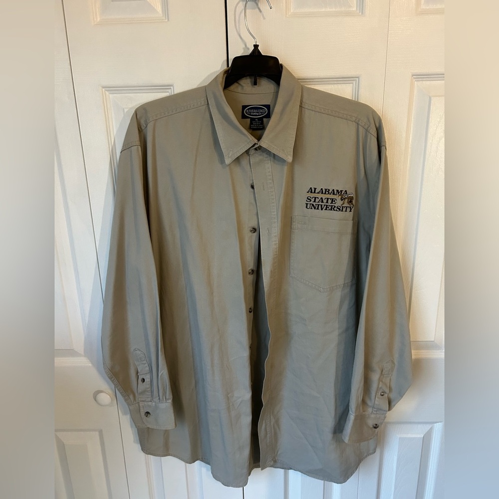 Alabama State University Beige Button-Up Shirt